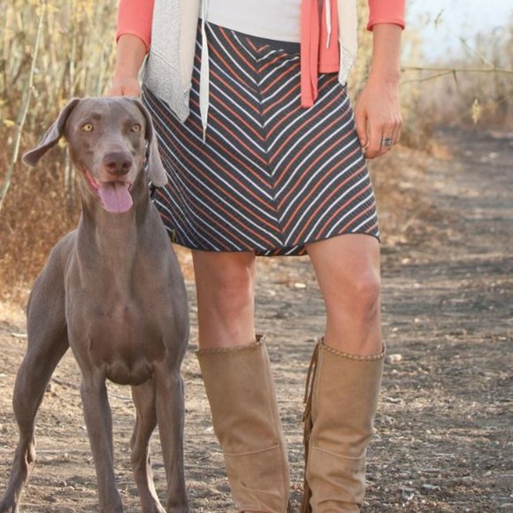 Lole Dresses & Skirts - Lole Sunny Skirt Gray A Line Casual Striped 0306X